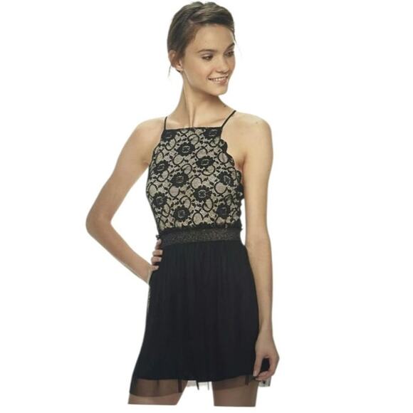 Speechless Whimsigoth Junior XL Blk Lace Tulle Fairygoth Witchy Party Dress - Picture 8 of 13